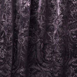 Heritage Luxury Dark Purple Gilded Damask Velvet Curtain 3