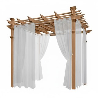 Laguna Outdoor Waterproof Light Gray Sheer Curtain 2
