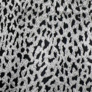 Leopard Spot Jacquard Black and White Animal Print Curtains 5