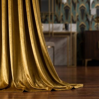 Luminous Luxe Metallic Gold Velvet Curtains 2