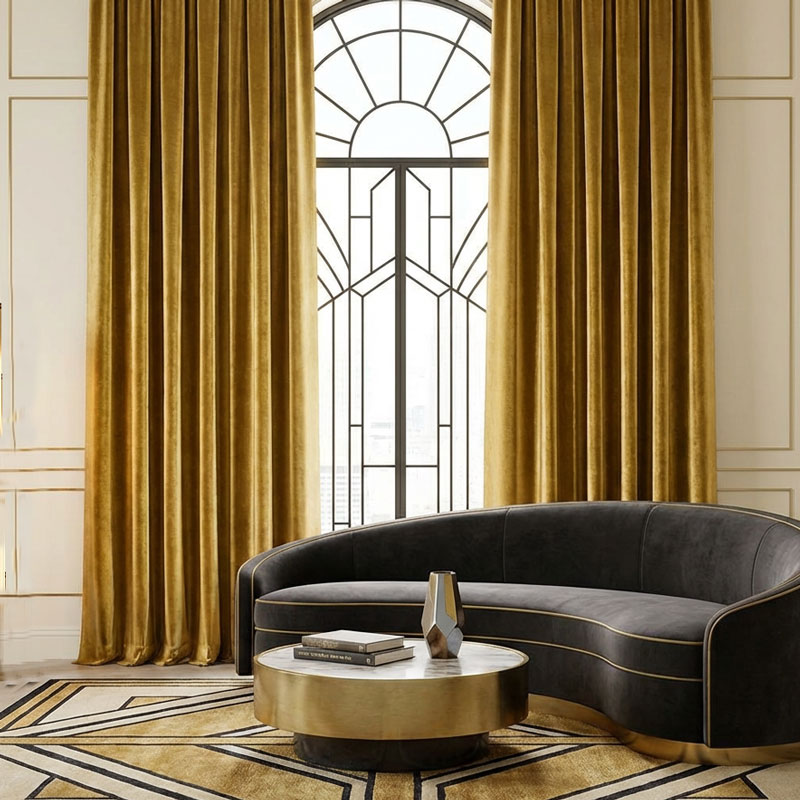 custom velvet curtains