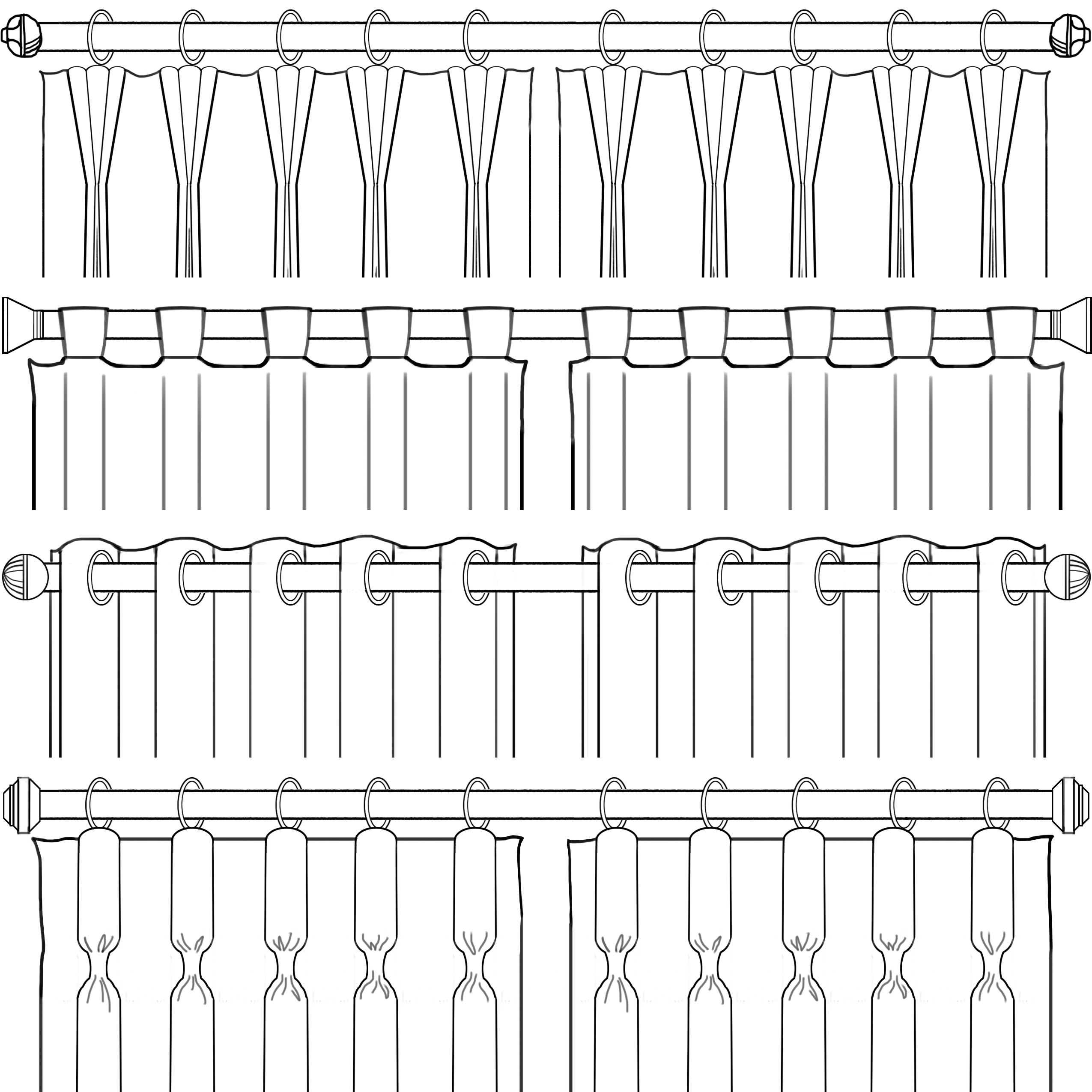 How to choose curtain headings