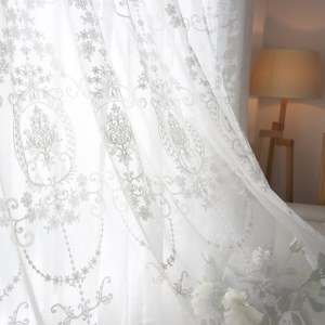 Royal Embroidered White Sheer Curtain 4