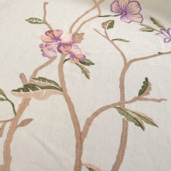 Fragrance Brown Branch Embroidered Curtain