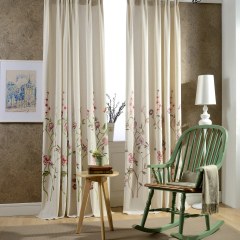 Fragrance Brown Branch Embroidered Curtain 8