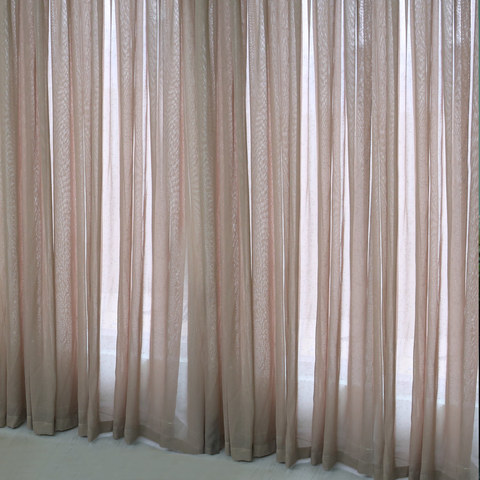 Notting Hill Mocha Textured Sheer Curtain 1