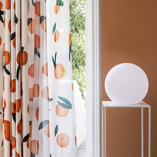 The Happiest Color Orange Sheer Curtain 6
