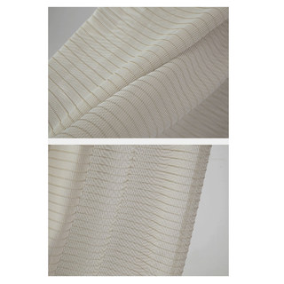 Tide Luxury Horizontal Striped Pastel Coffee Sheer Curtain 4