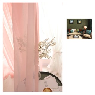 Luxe Pale Dusky Pink Sheer Curtain 6