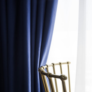Superthick Navy Blue Blackout Curtain 11