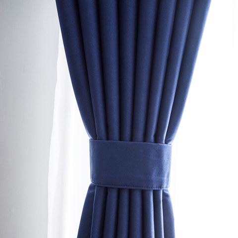 Superthick Navy Blue Blackout Curtain 1