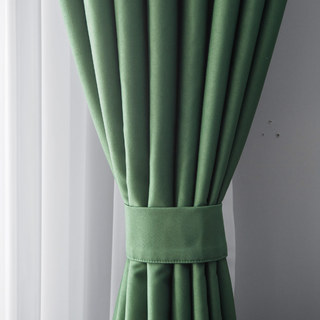 Superthick Olive Green Blackout Curtain Drapes