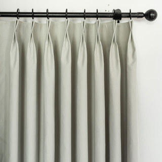 Herringbone Beige 100% Blackout Curtain Drapes 9