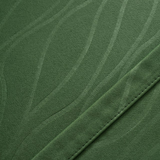 Rippled Waves Superthick Olive Green Blackout Curtain Drape 5