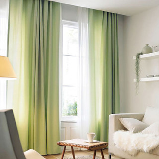 Tuscan Sun Light Green Textured Translucent Lightweight Curtain
