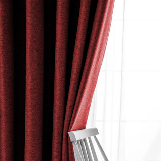 Pine Valley Burgundy Red Blackout Curtain 2